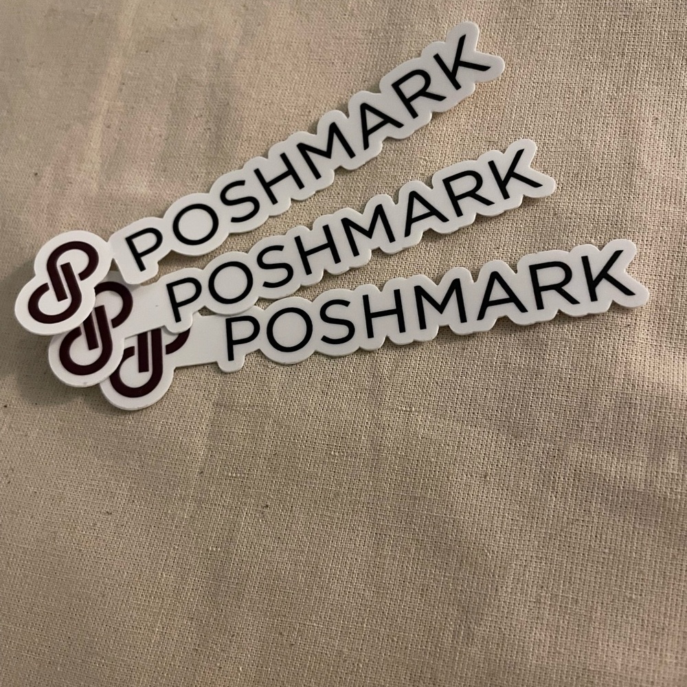 𝅺poshmark sticker white logo stickers